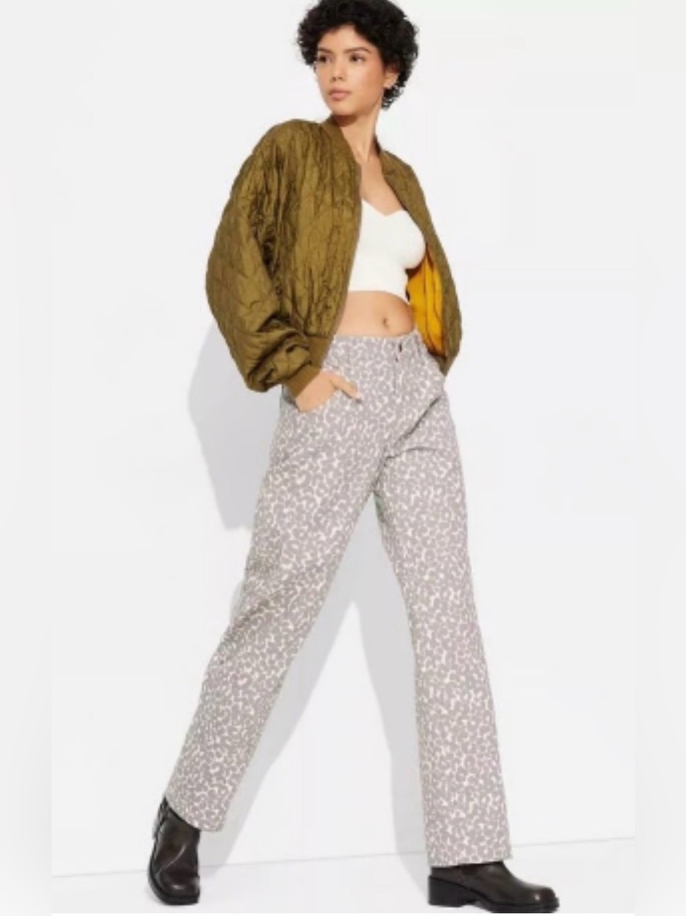 Wild Fable Leopard Print Denim Pants. Size Small